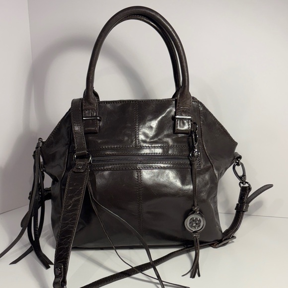 Elliott Lucca Handbags - Elliott Lucca Taupe Leather Shoulder Bag